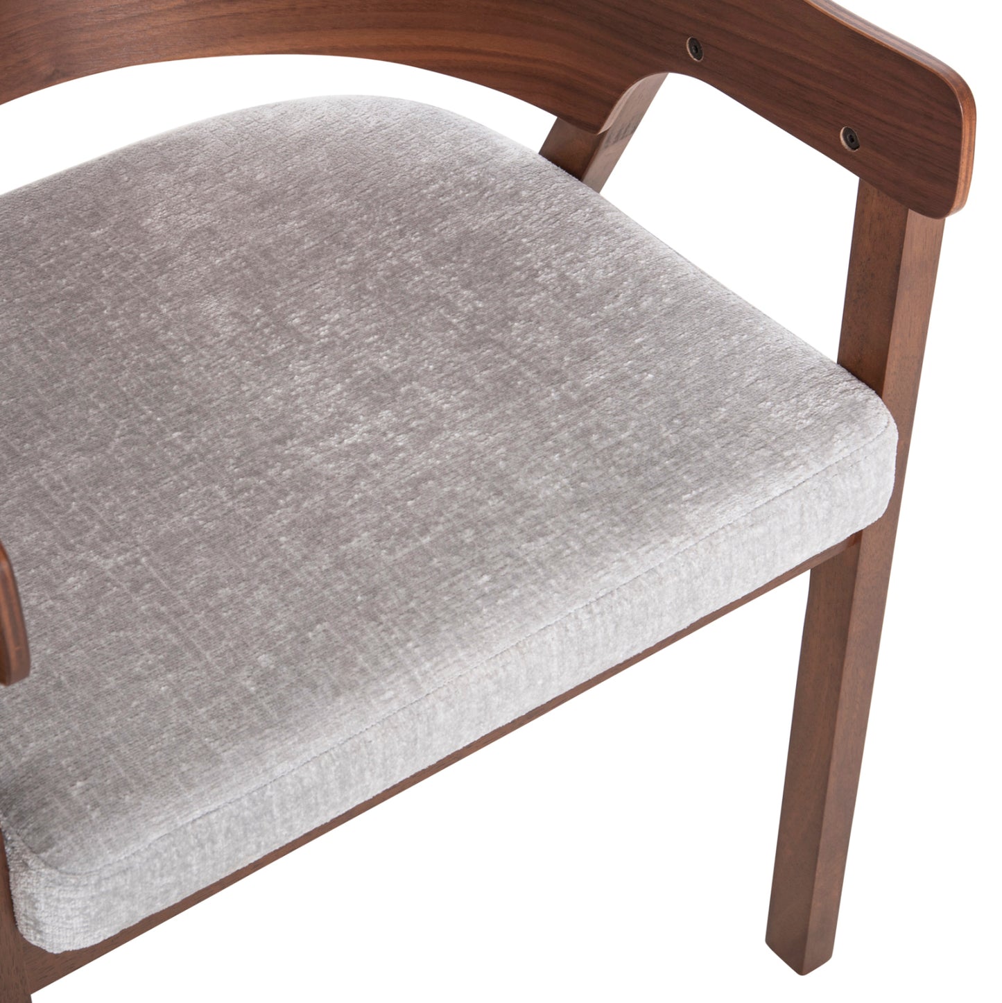 DINING SET 5PCS RINER HM21340 SQUARE TABLE MADE OF MDF--CHAIRS MADE OF RUBBERWOOD & FABRIC