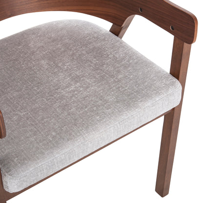 DINING SET 5PCS RINER HM21340 SQUARE TABLE MADE OF MDF--CHAIRS MADE OF RUBBERWOOD & FABRIC