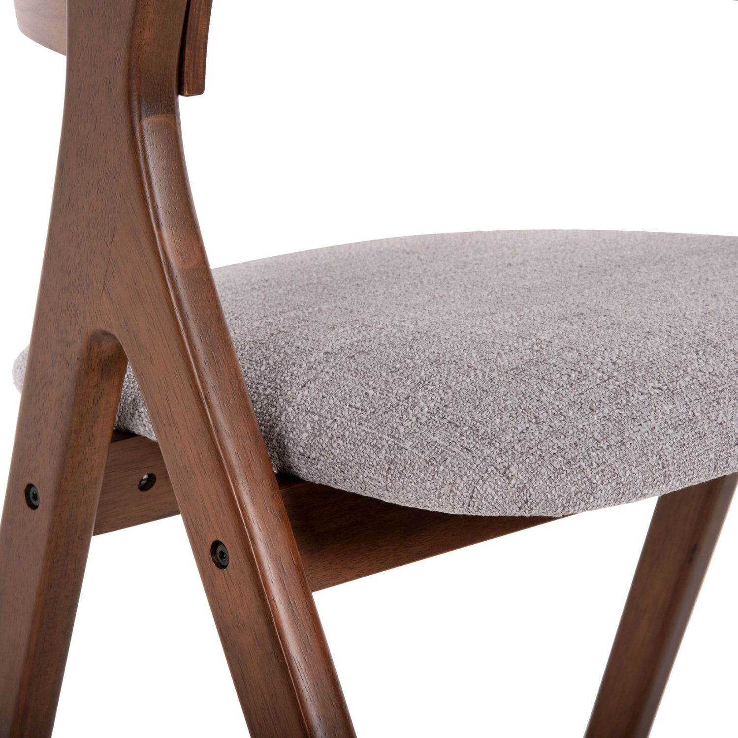 DINING SET 5PCS NEKKER HM21340.01 SQUARE TABLE MADE OF MDF--CHAIRS MADE OF RUBBERWOOD & FABRIC