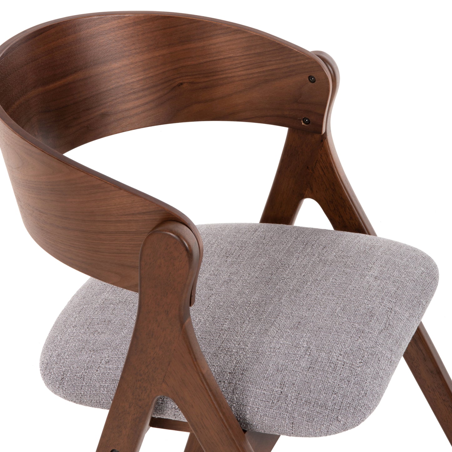 DINING SET 5PCS NEKKER HM21340.01 SQUARE TABLE MADE OF MDF--CHAIRS MADE OF RUBBERWOOD & FABRIC