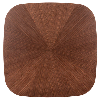 DINING SET 5PCS NEKKER HM21340.01 SQUARE TABLE MADE OF MDF--CHAIRS MADE OF RUBBERWOOD & FABRIC