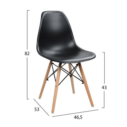 Set Dining Table 5 pieces HM10349.01 Table & Chairs Twist 120x70x76,5 cm