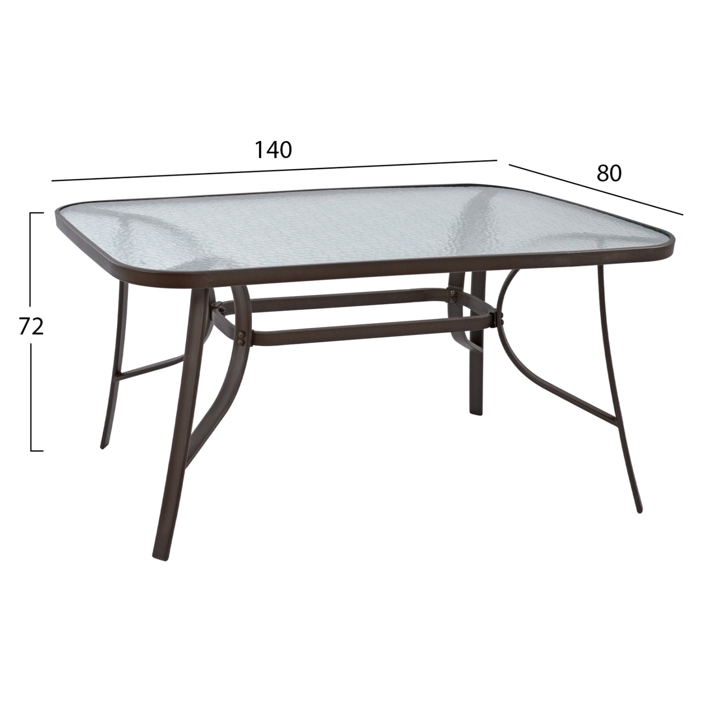 OUTDOOR DINING SET 5PCS HM10569.02 WITH TABLE 140X80cm. & 4 CHAIRS WITH CUSHIONS-IN BROWN