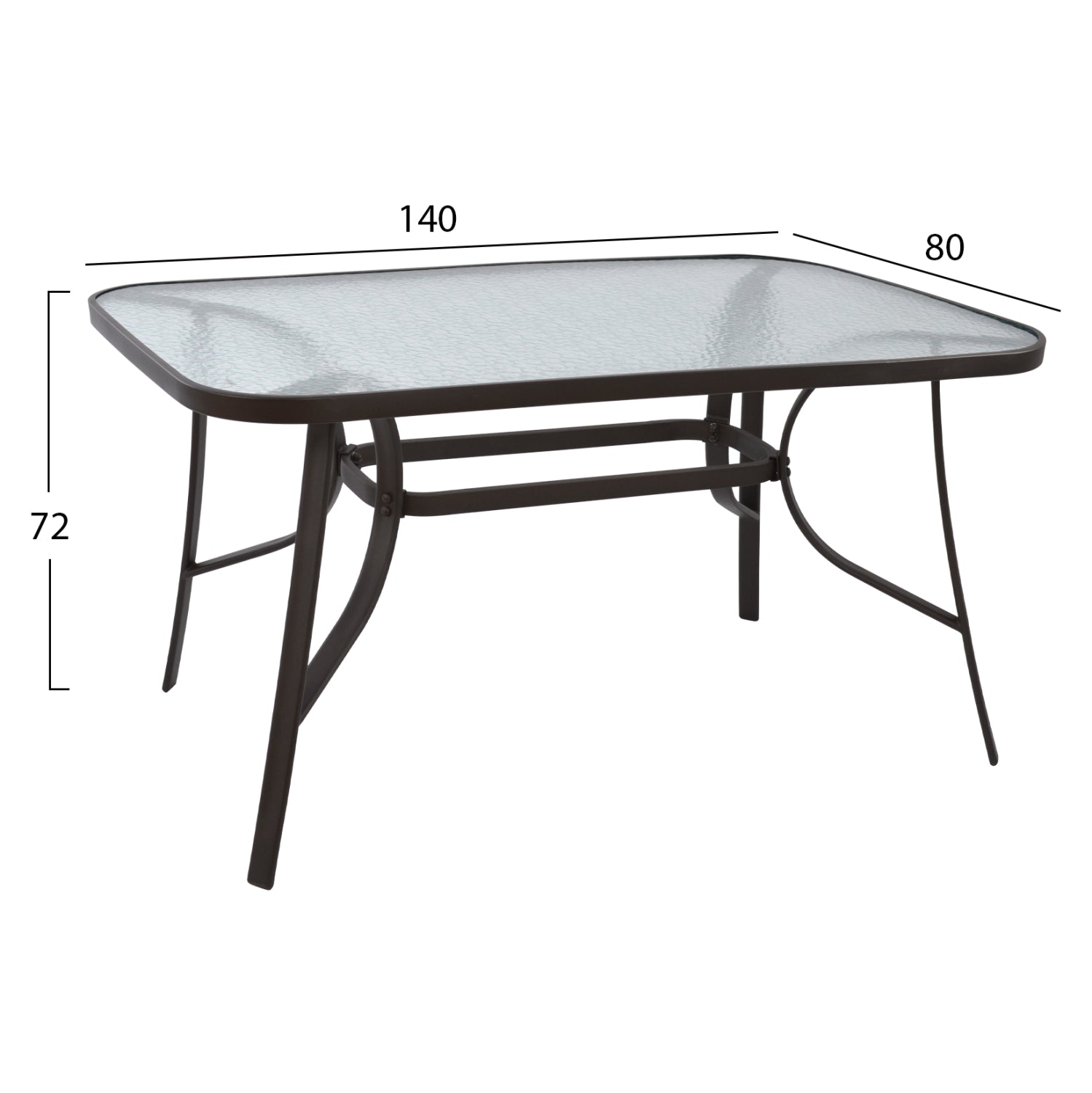 OUTDOOR DINING SET 5PCS ENDIKA HM10562.02 METALLIC 5PCS BROWN-BEIGE