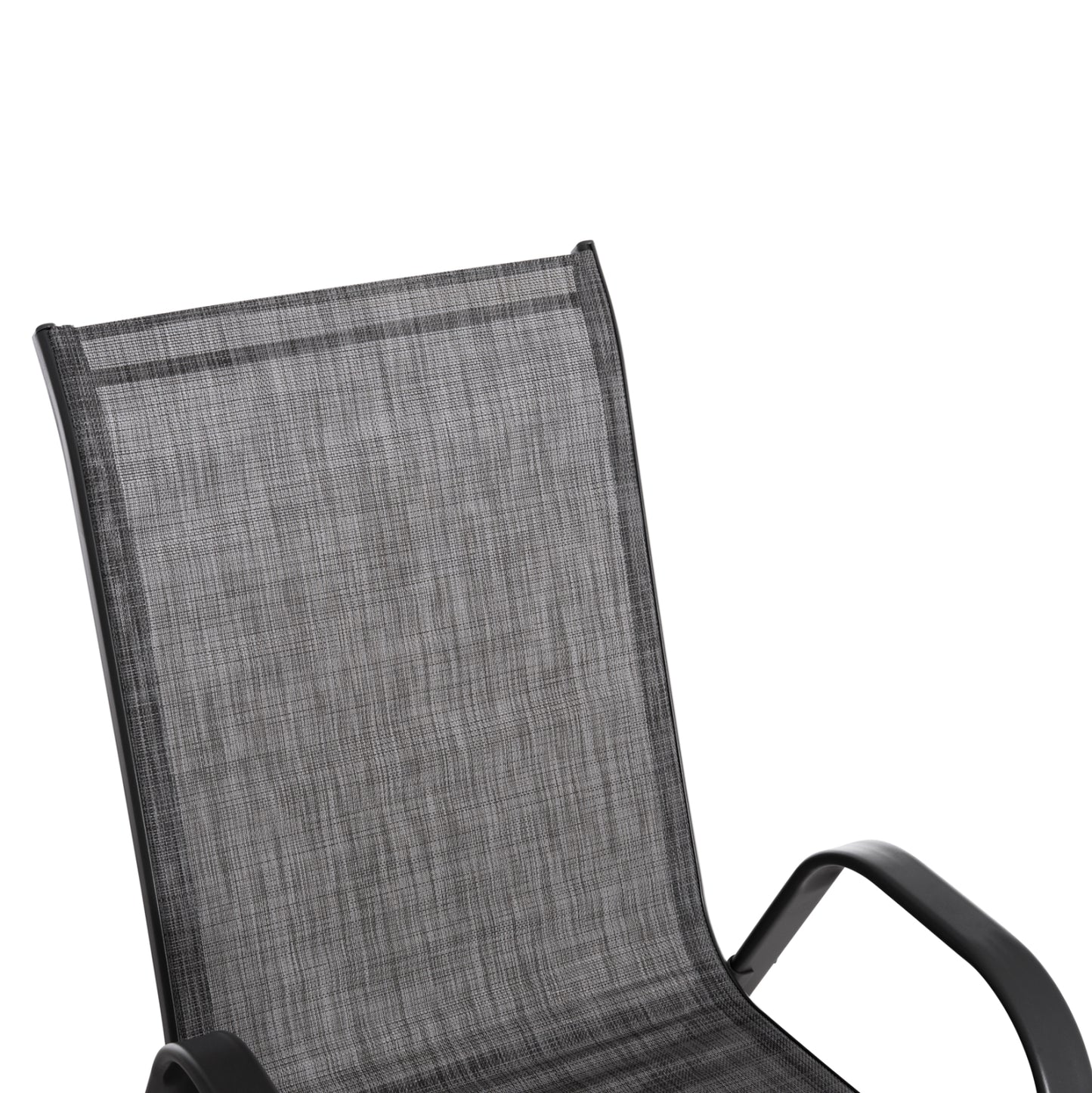 DINING SET 7PCS HM10557.01-GREY COLOR-4 ARMCHAIRS & 2 FOLDING CHAIRS