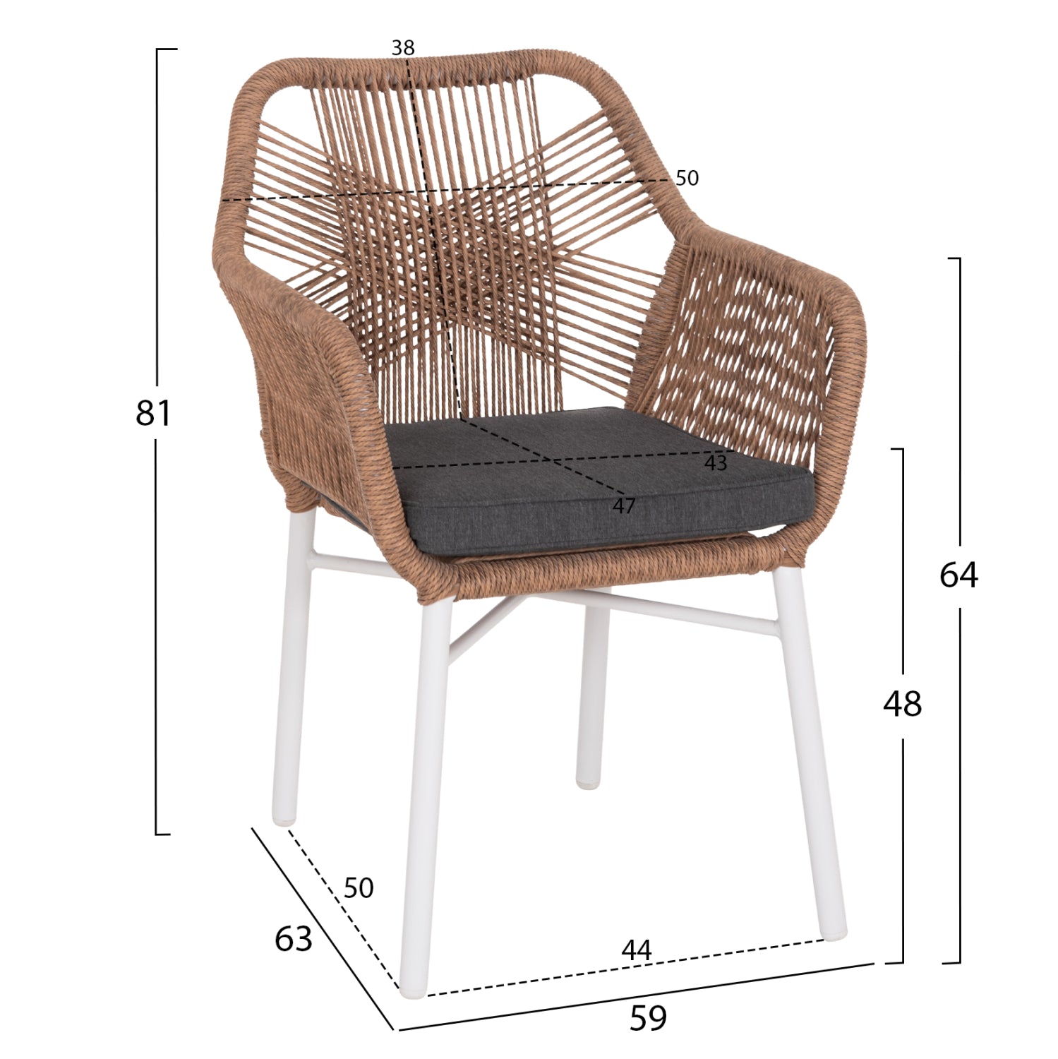 OUTDOOR DINING SET 7PCS TOPIN HM10825.01 ALUMINUM IN WHITE--POLYWOOD--P.E.RATTAN
