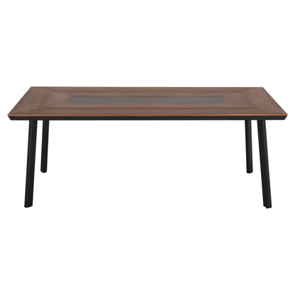 OUTDOOR DINING SET 7PCS MAERLY HM10826.13 ALUMINUM & CUSHIONS IN DARK GREY--POLYWOOD