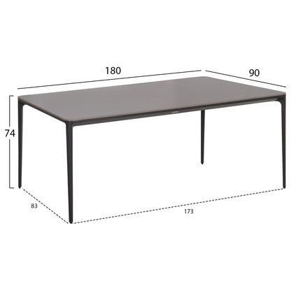 OUTDOOR DINING SET 7PCS VICTUS HM10862.01 GREY ALUMINUM-SINTERED STONE-OLEFIN--WICKER