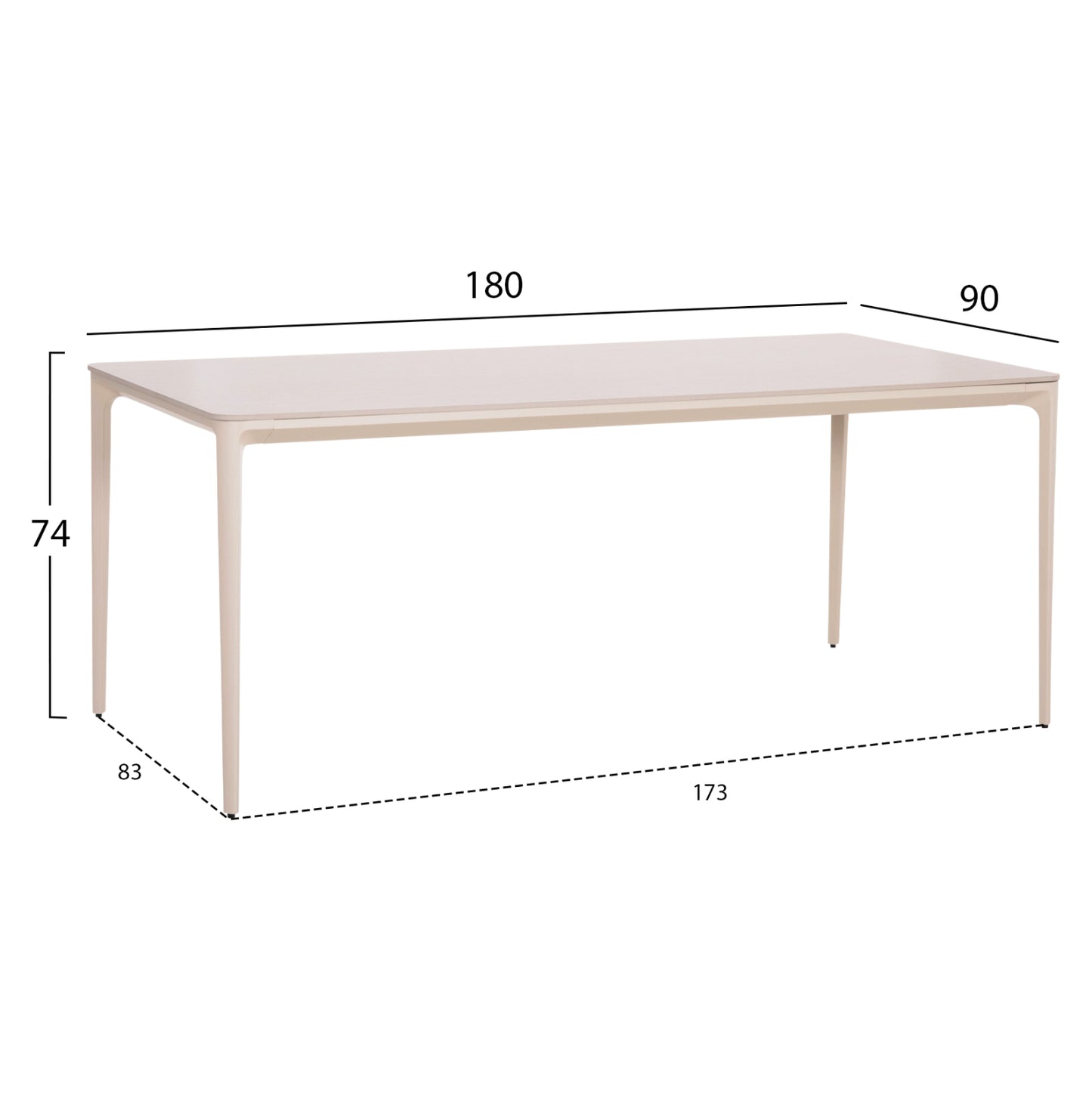 OUTDOOR DINING SET 7PCS VICTUS HM10862.02 BEIGE ALUM. & OLEFIN-WHITE SINTERED STONE--WICKER