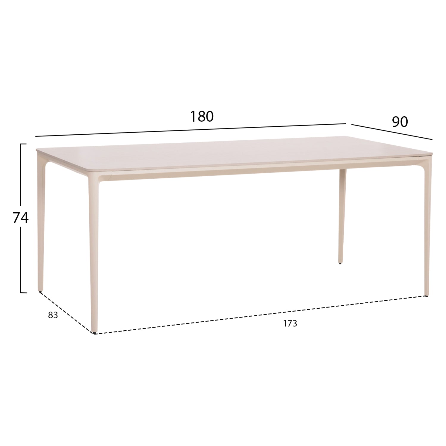 OUTDOOR DINING SET 7PCS VICTUS HM10862.02 BEIGE ALUM. & OLEFIN-WHITE SINTERED STONE--WICKER
