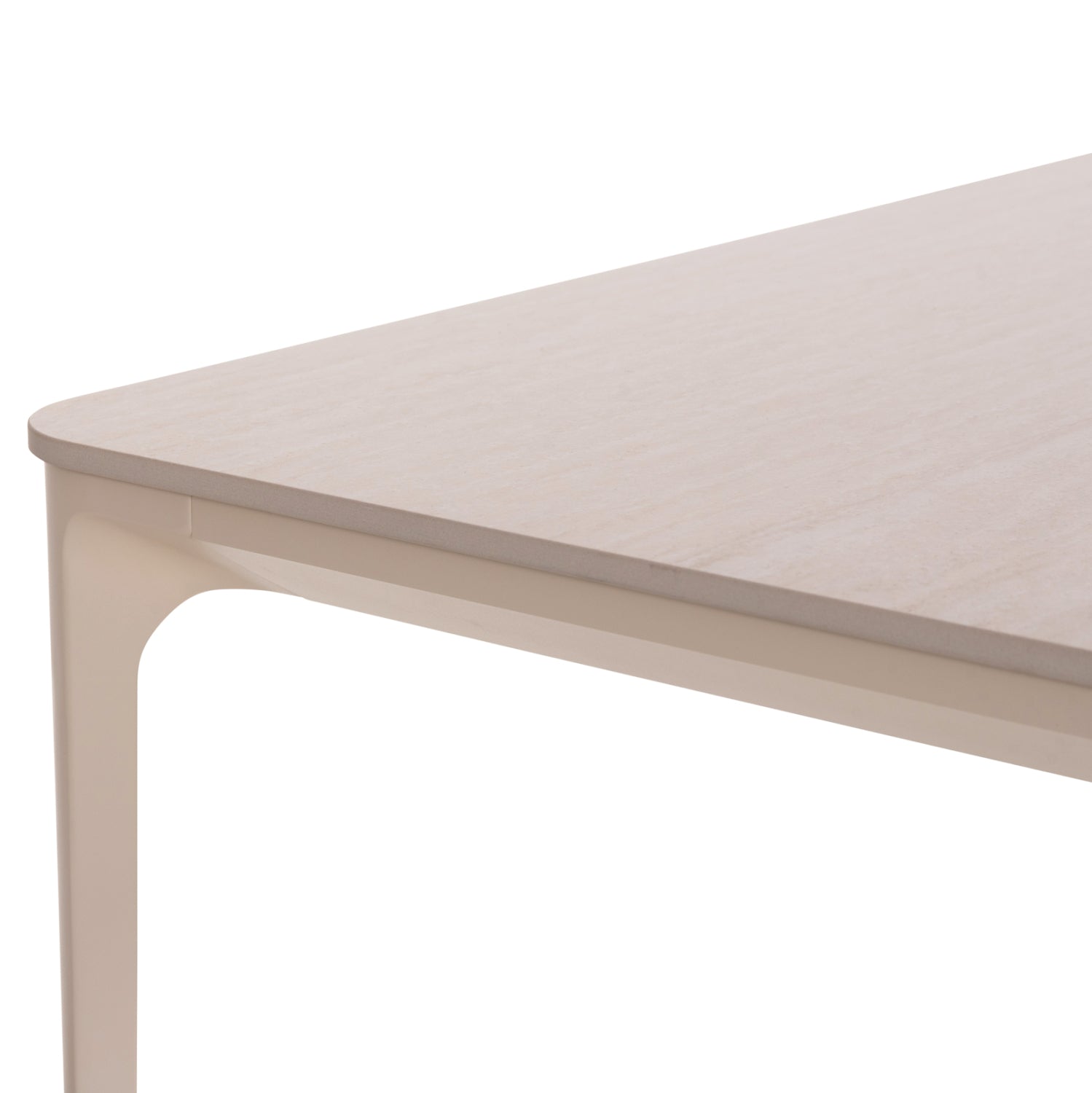 OUTDOOR DINING SET 7PCS STAD HM10863.02 BEIGE ALUM. & OLEFIN-WHITE SINTERED STONE TOP