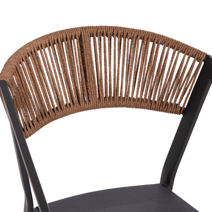 OUTDOOR DINING SET 7PCS MIRI HM10875.01 GREY METAL TABLE--ALUMINUM CHAIRS