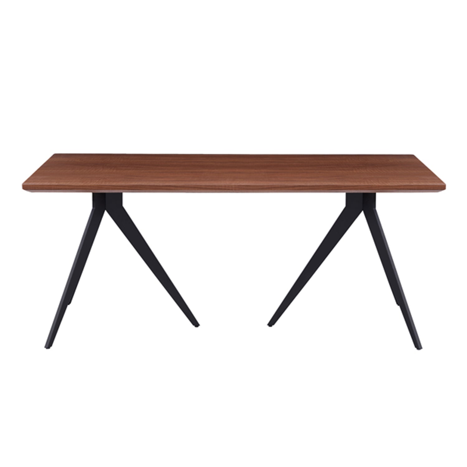 DINING SET 7PCS DRENNY HM10936.03 MDF TOP IN WALNUT--FABRIC IN TAUPE & BLACK METAL LEGS