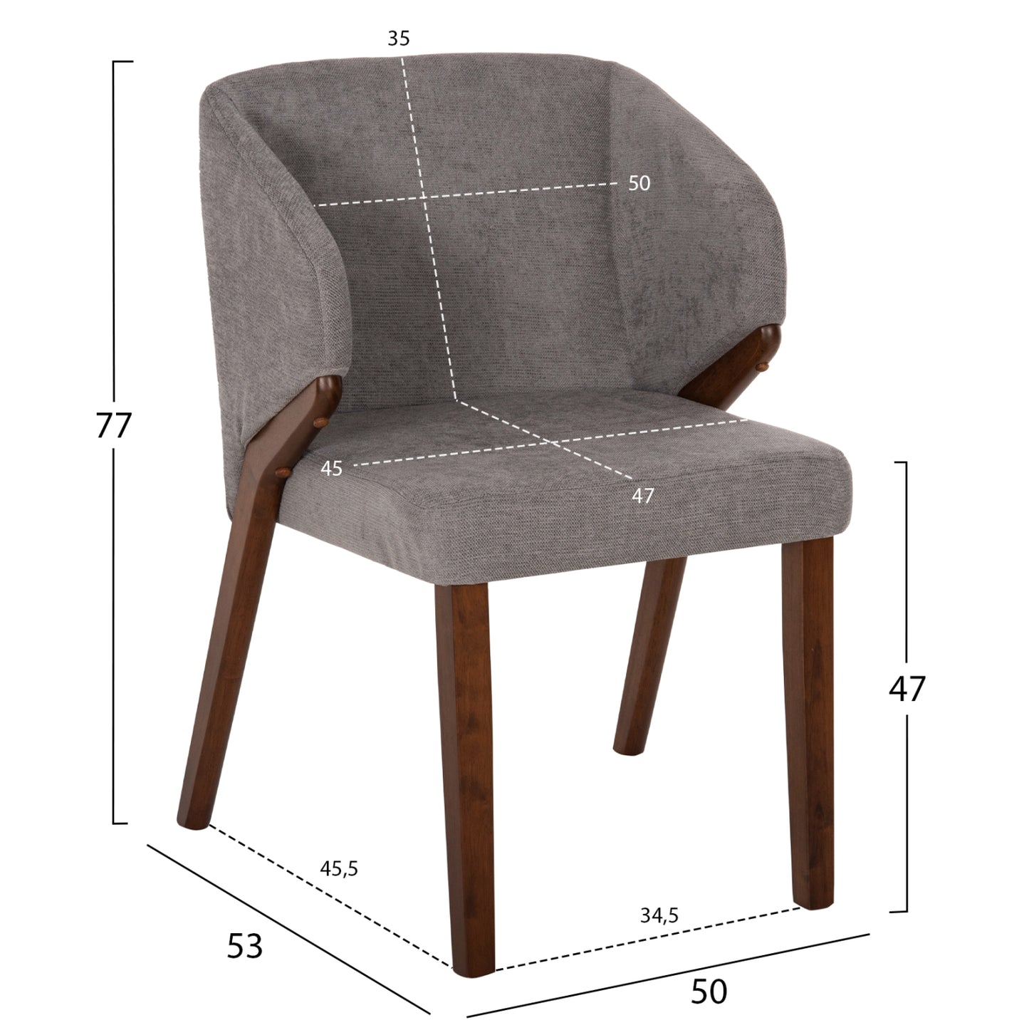 DINING SET 7PCS RINER HM21338 TABLE MADE OF MDF--CHAIRS MADE OF RUBBERWOOD & FABRIC