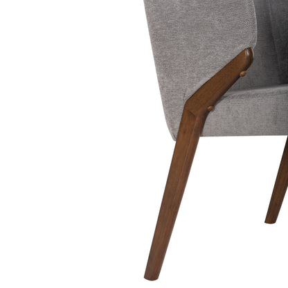 DINING SET 7PCS RINER HM21338 TABLE MADE OF MDF--CHAIRS MADE OF RUBBERWOOD & FABRIC