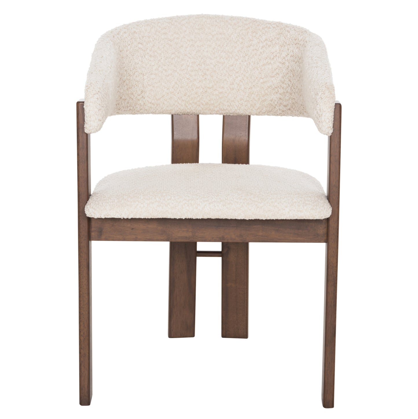DINING SET 7PCS ZARRA HM21338.01 TABLE MADE OF MDF--CHAIRS WITH BOUCLE FABRIC