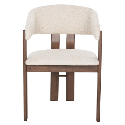 DINING SET 7PCS ZARRA HM21338.01 TABLE MADE OF MDF--CHAIRS WITH BOUCLE FABRIC