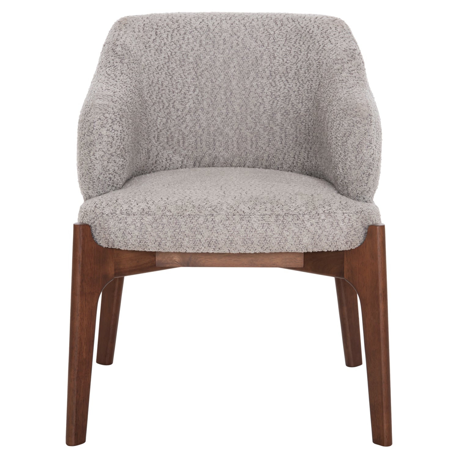 DINING SET 7PCS ABAI HM21338.02 TABLE MADE OF MDF--CHAIRS WITH BOUCLE FABRIC