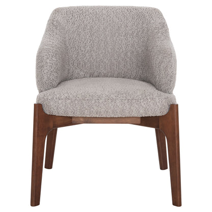 DINING SET 7PCS ABAI HM21338.02 TABLE MADE OF MDF--CHAIRS WITH BOUCLE FABRIC