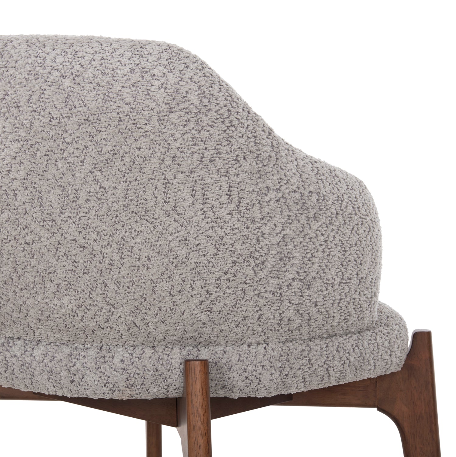 DINING SET 7PCS ABAI HM21338.02 TABLE MADE OF MDF--CHAIRS WITH BOUCLE FABRIC