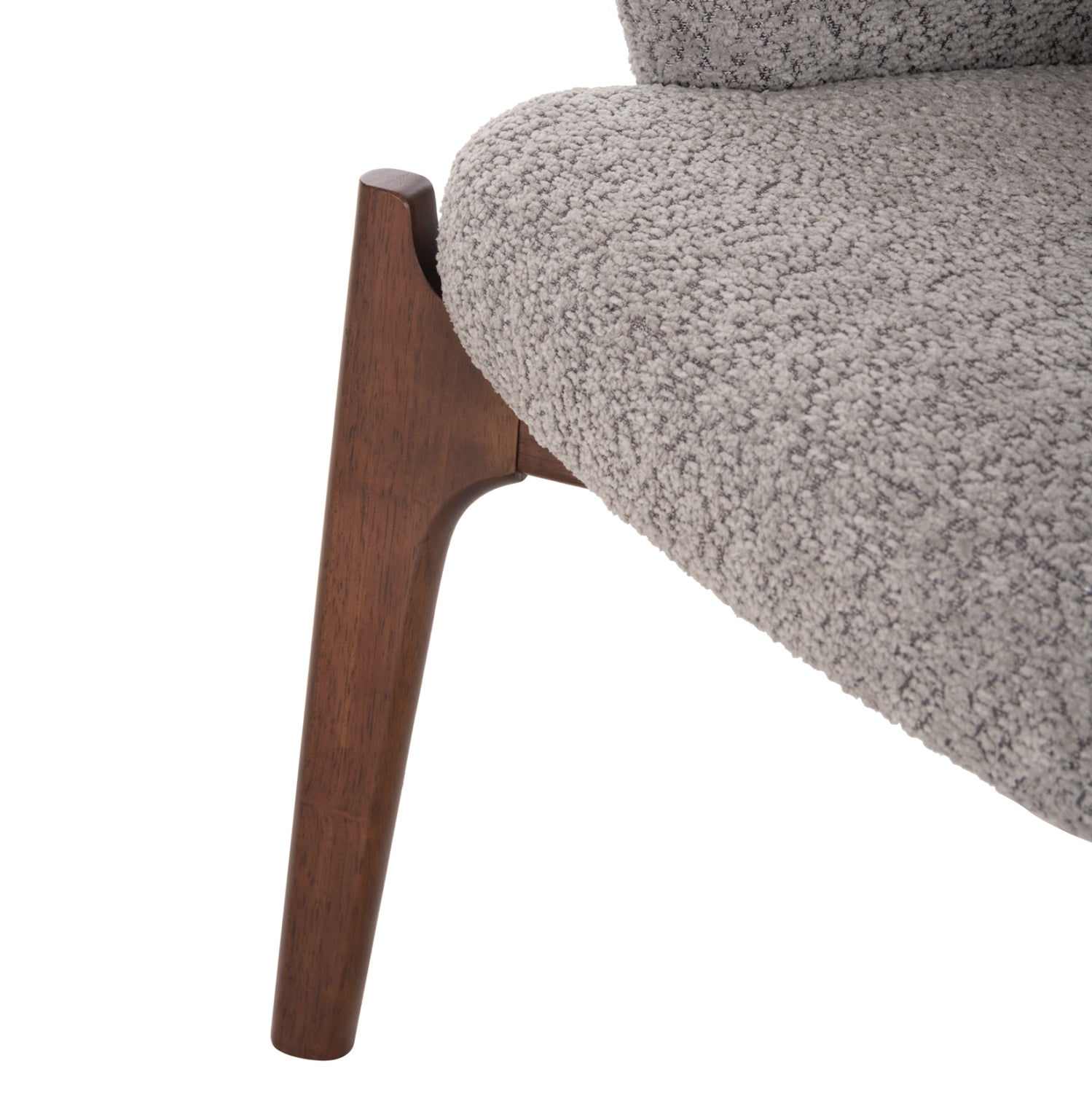 DINING SET 7PCS ABAI HM21338.02 TABLE MADE OF MDF--CHAIRS WITH BOUCLE FABRIC