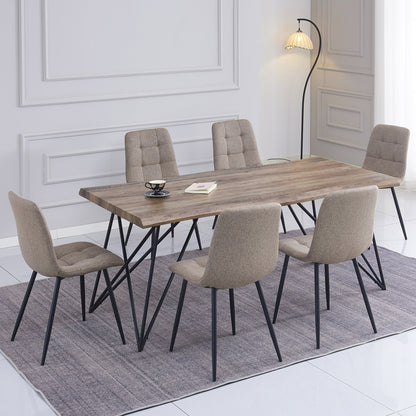DINING SET 7PCS VIGOR HM21355 TABLE 180x90cm & 6 CHAIRS