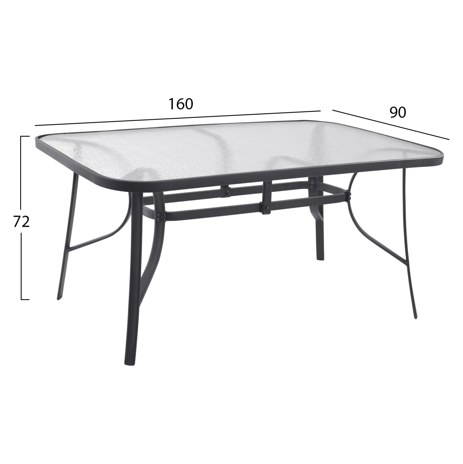 Set Dining Table 7 pieces Chairs with pillow & table 160x90 HM10571.01 Grey