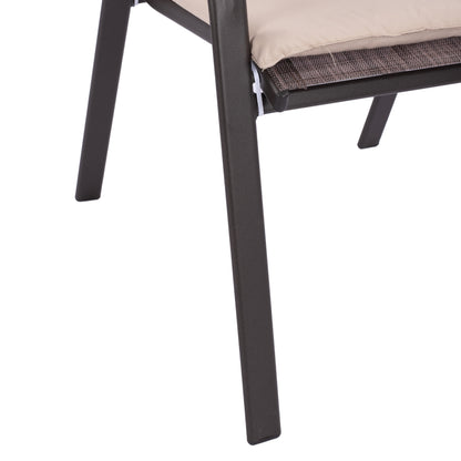 Set Dining Table 7 pieces Chairs  with Pillow & Table 160x90 HM10571.02 Brown