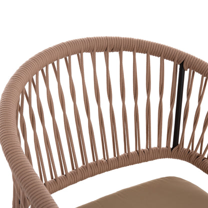 OUTDOOR DINING SET 9PCS MAGNET HM10828.01 ALUMINUM IN DARK GREY--POLYWOOD--P.E.ROPE
