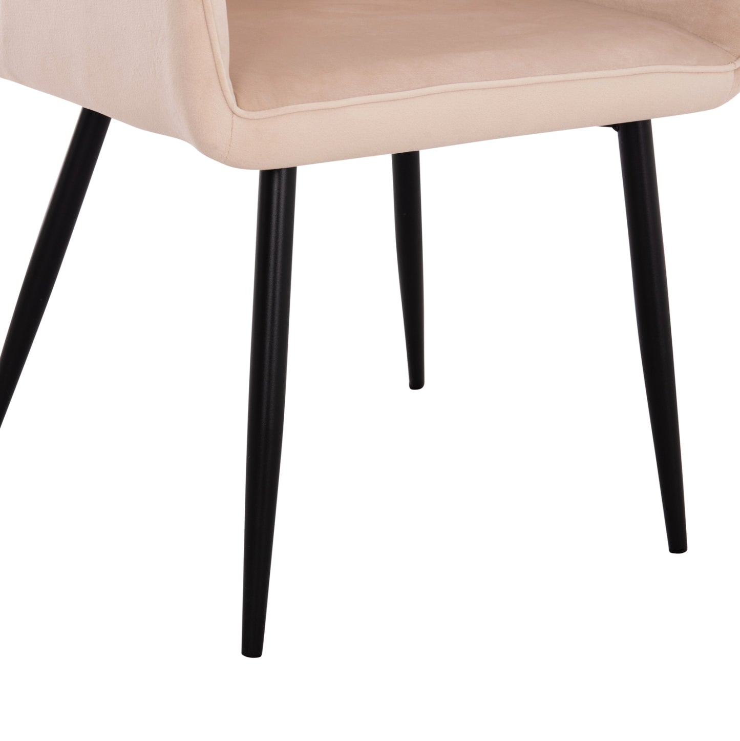 DINING SET 5PCS SEDAR HM10868 ROUND DINING TABLE & 4 DINING CHAIRS- ECRU