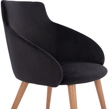 DINING SET 5PCS KELVIN HM10886.05 MELAMINE IN SONAMA OAK--BLACK VELVET