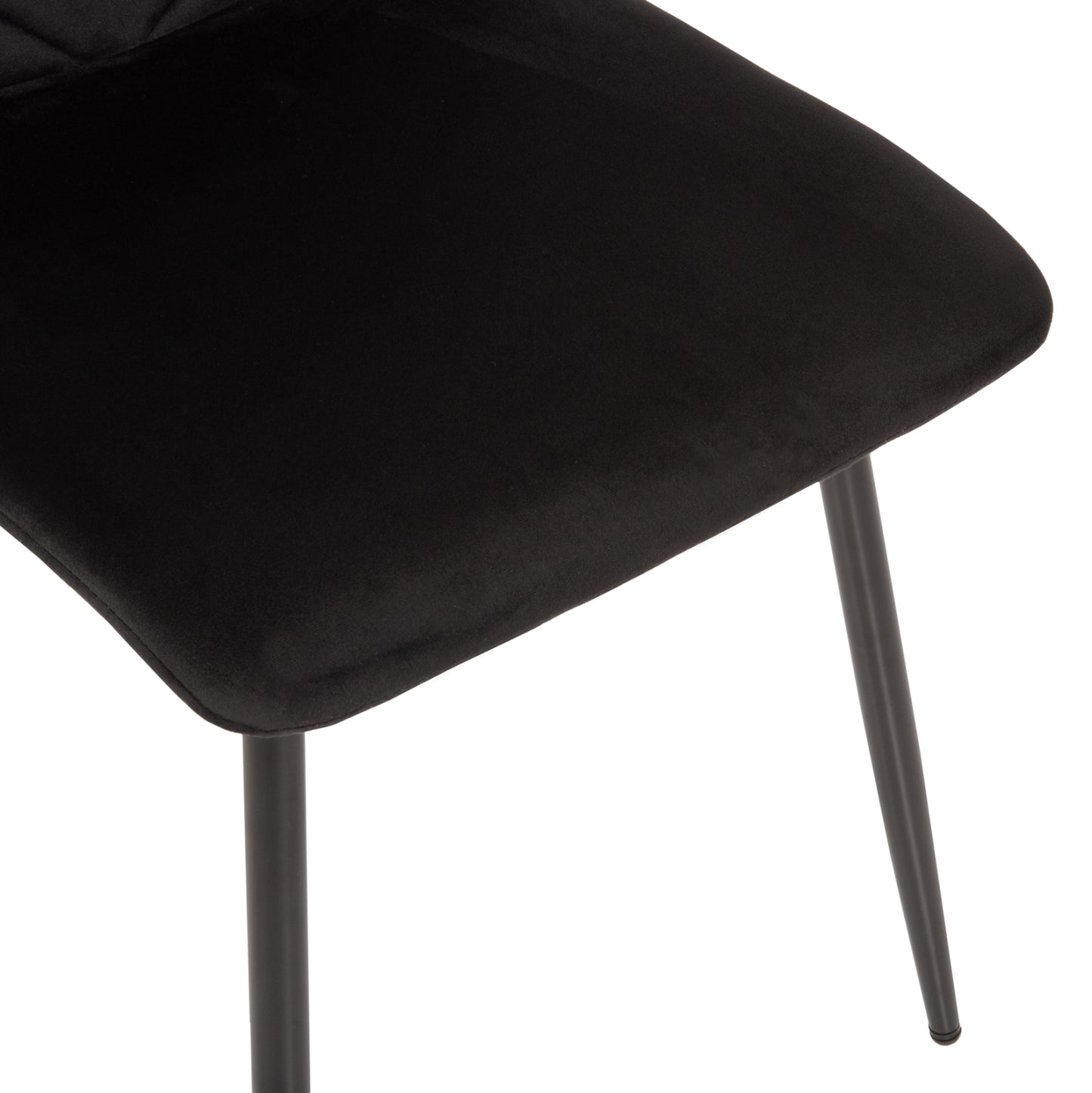 INDOOR DINING SET 5PCS JAFARU HM11073 METAL--VELVET IN BLACK