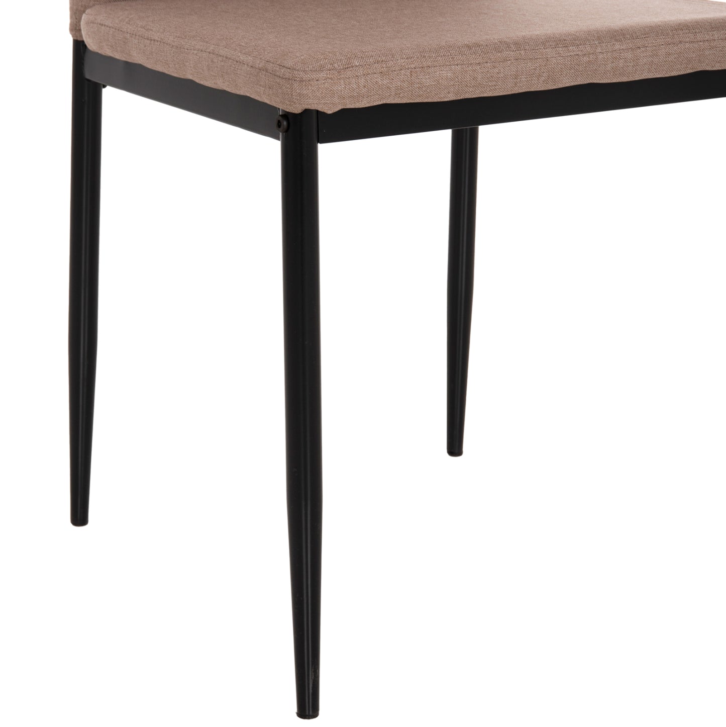 DINING SET 5PCS DIAZ HM10867.04 TABLE & DINING CHAIRS WITH BEIGE FABRIC