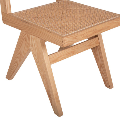 DINING SET INDOOR 7PCS HM21059 TABLE PAOLO & 6 CHAIRS FREDRIK- NATURAL WOOD COLOR