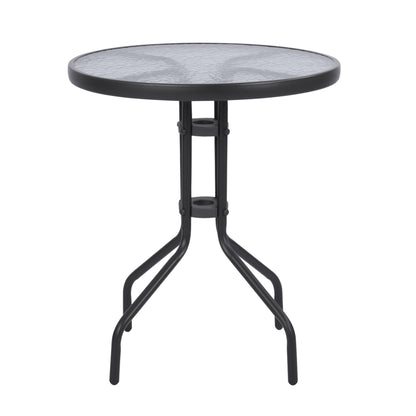 OUTDOOR 3PCS DINING SET LIMA HM10879.02 METAL IN GREY & P.E.RATTAN IN NATURAL (ROUND)