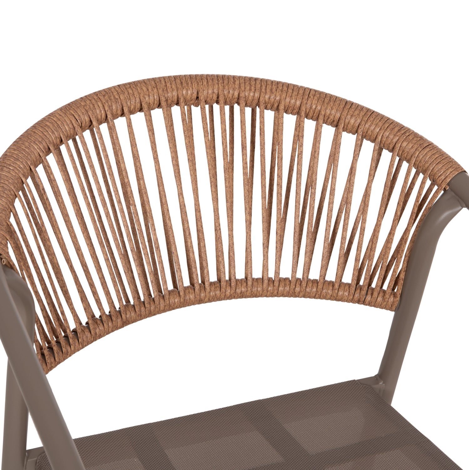 OUTDOOR 3PCS DINING SET LIMA HM10881.04 METAL & TEXTILENE IN CHAMPAGNE COLOR (ROUND)