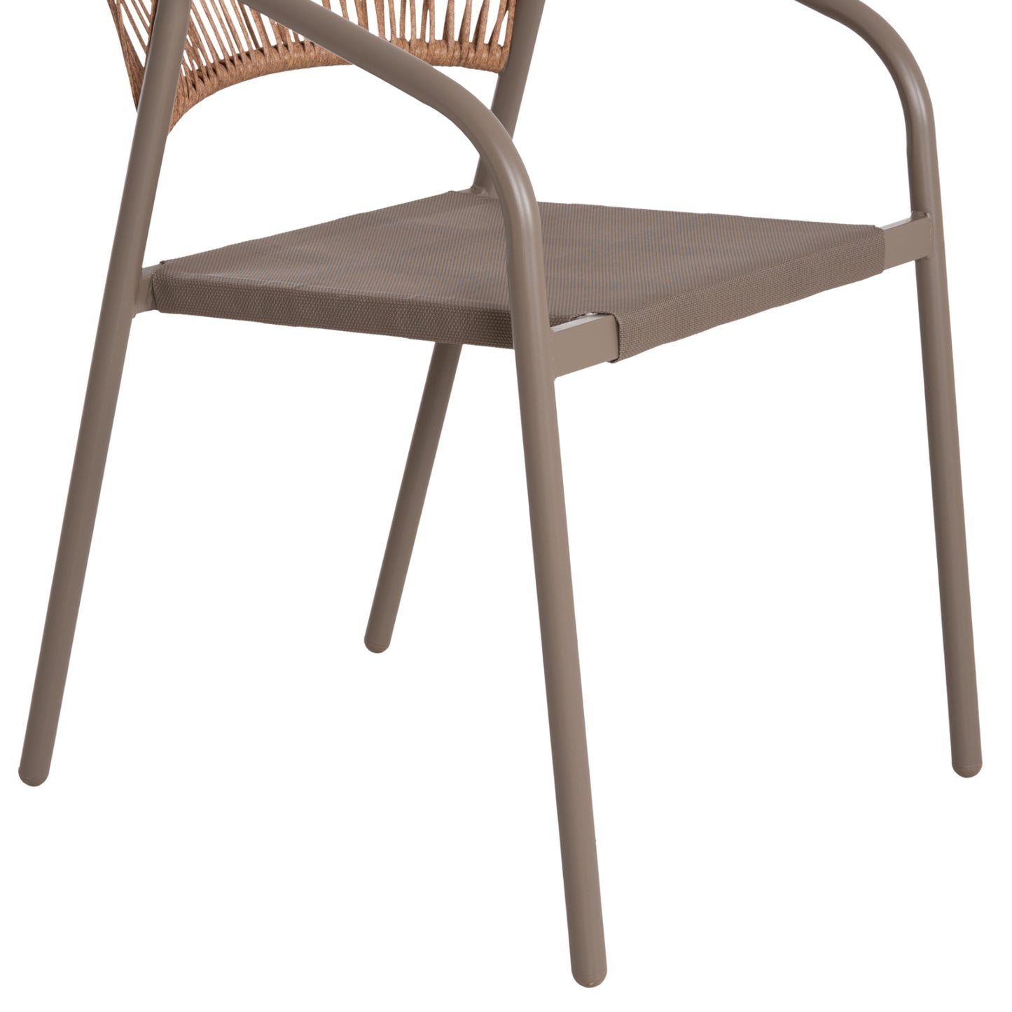OUTDOOR 3PCS DINING SET LIMA HM10881.04 METAL & TEXTILENE IN CHAMPAGNE COLOR (ROUND)