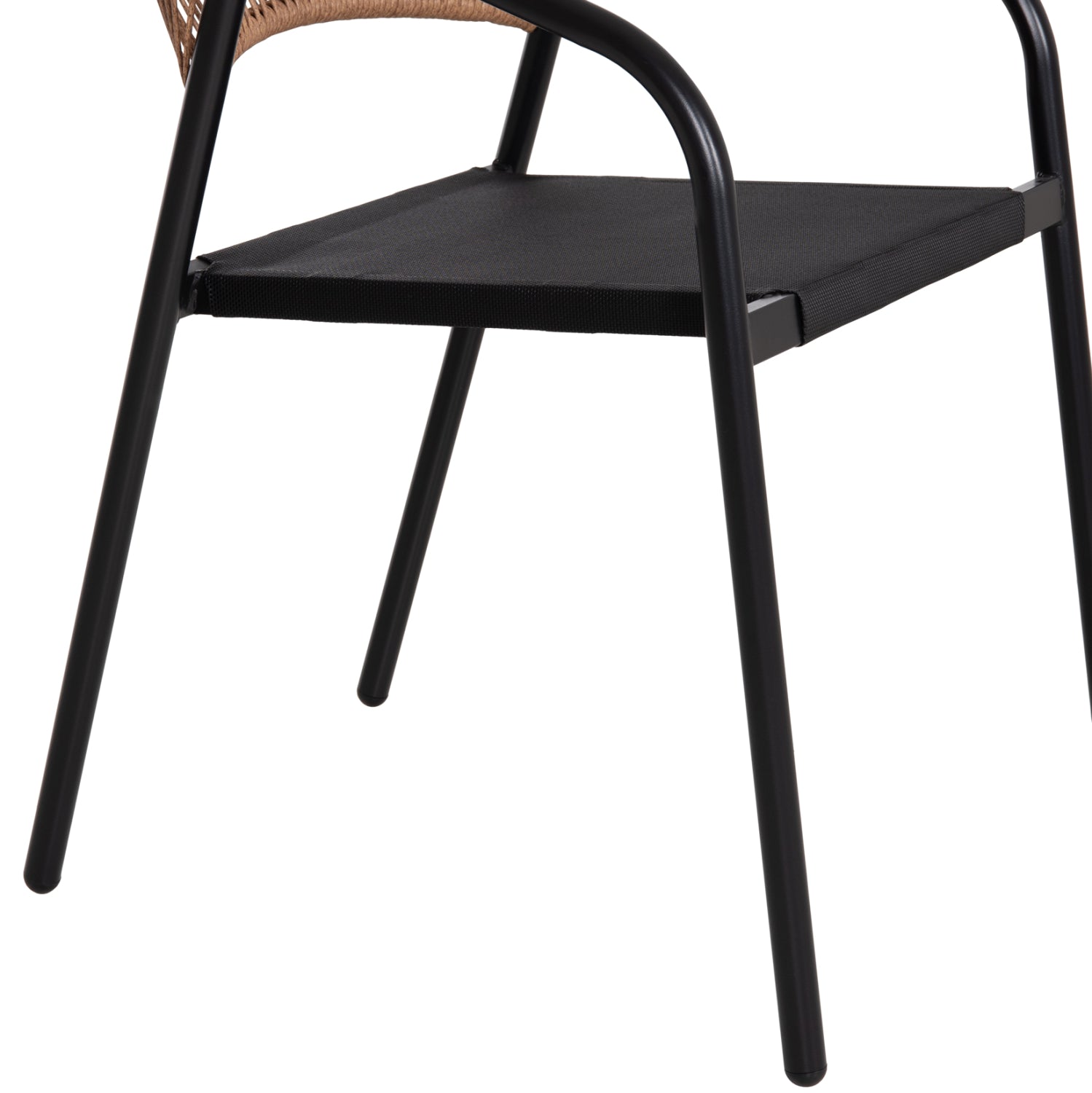 OUTDOOR 3PCS DINING SET LIMA HM10881.03 METAL & TEXTILENE IN BLACK (ROUND)
