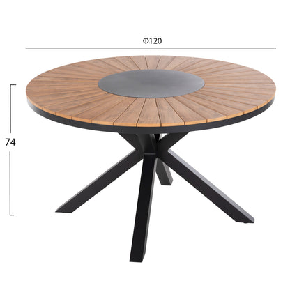 OUTDOOR DINING SET 5PCS MORIL HM10870.01 ALUMINUM IN ANTHRACITE--POLYWOOD