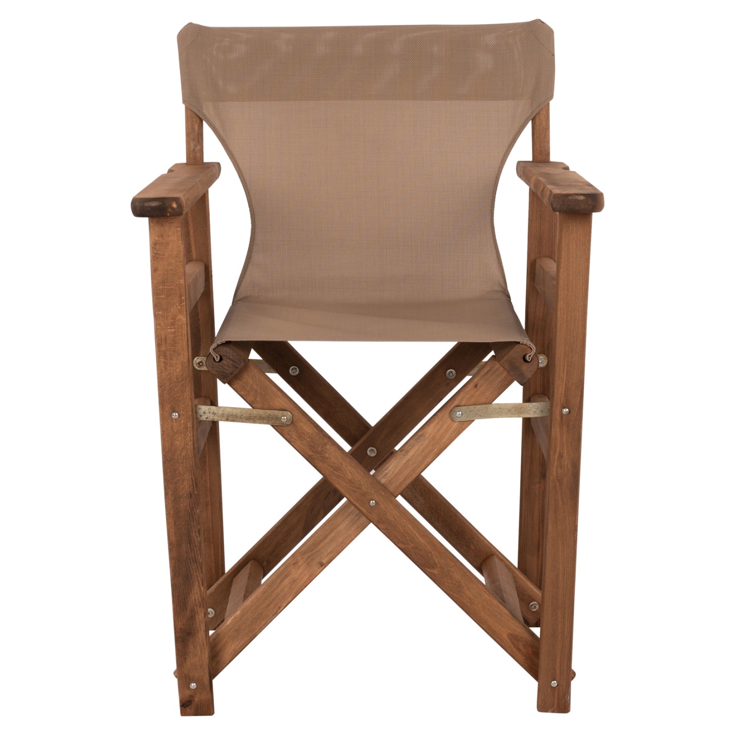 OUTDOOR DINING SET 5PCS LIMNOS HM10871.01 BEECH WOOD IN WALNUT--TEXTILENE IN MOCHA