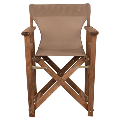 OUTDOOR DINING SET 5PCS LIMNOS HM10871.01 BEECH WOOD IN WALNUT--TEXTILENE IN MOCHA