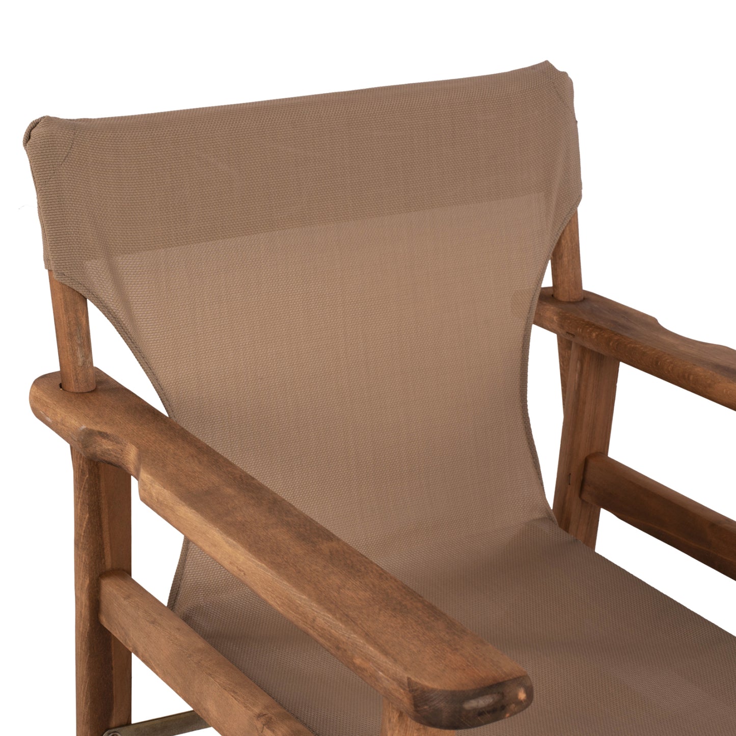 OUTDOOR DINING SET 5PCS LIMNOS HM10871.01 BEECH WOOD IN WALNUT--TEXTILENE IN MOCHA