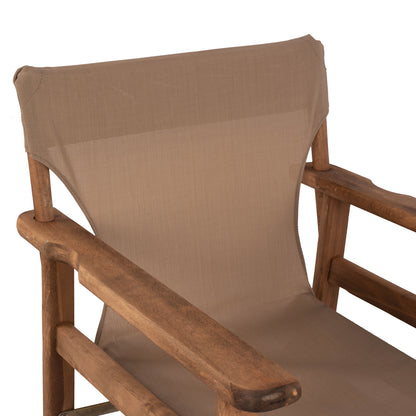 OUTDOOR DINING SET 5PCS LIMNOS HM10871.01 BEECH WOOD IN WALNUT--TEXTILENE IN MOCHA