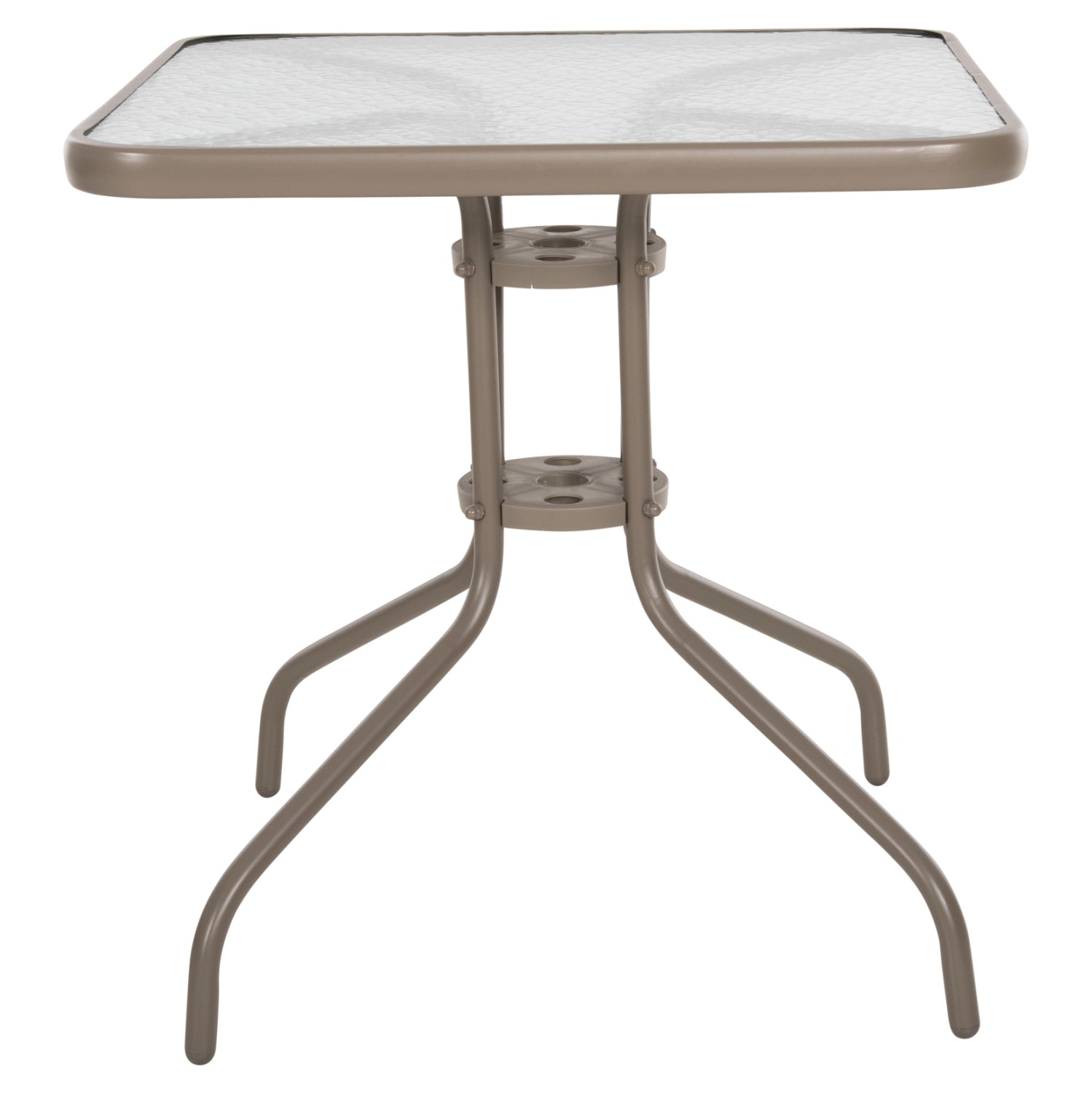 OUTDOOR DINING SET 5PCS FIGO HM10880.04 METALLIC TABLE & ARMCHAIRS IN CHAMPAGNE COLOR