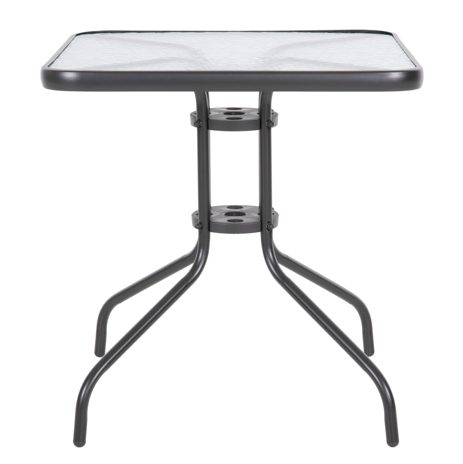 OUTDOOR DINING SET 5PCS FIGO HM10880.01 METALLIC TABLE & ARMCHAIRS IN GREY