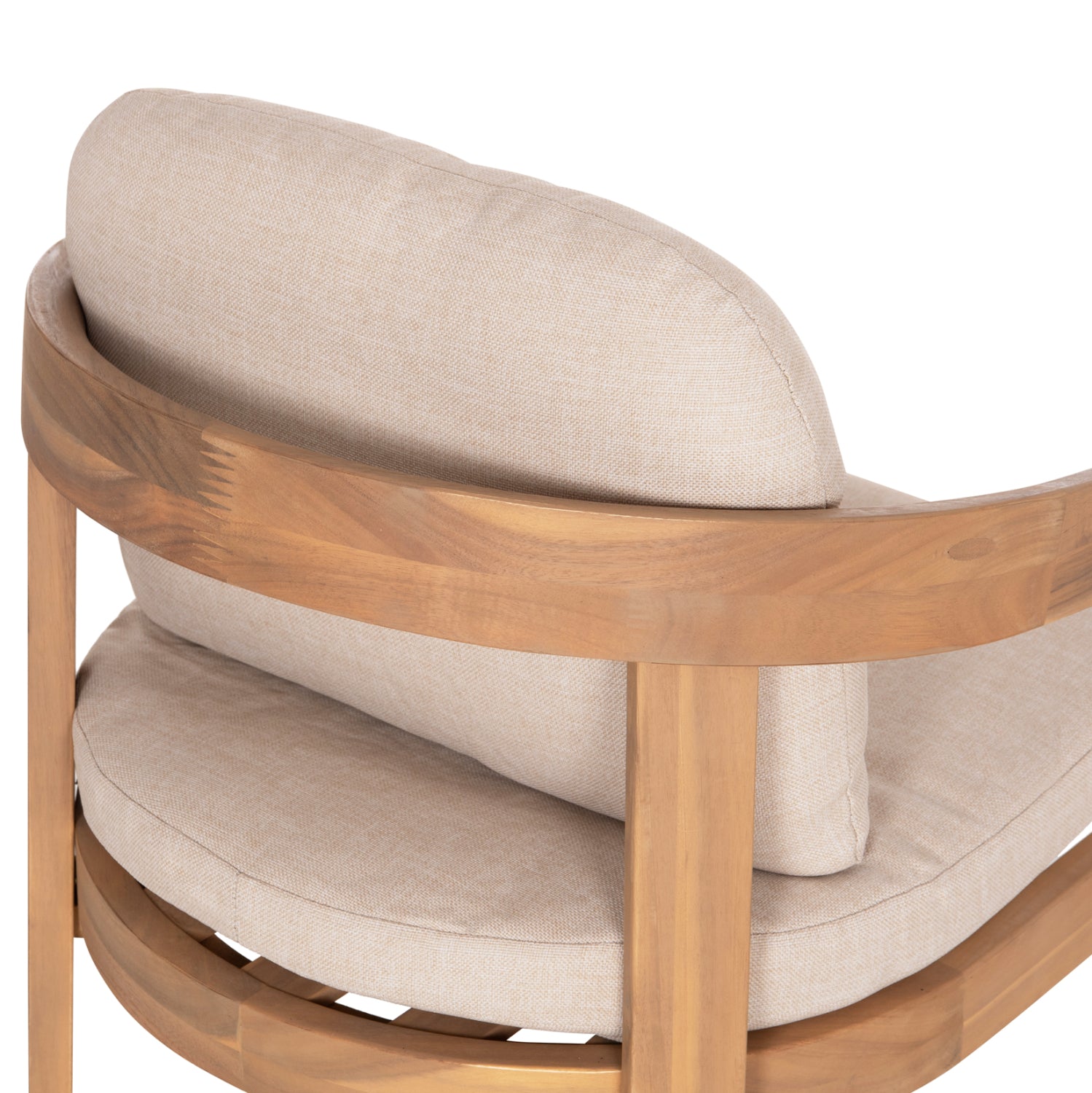 OUTDOOR DINING SET 5PCS CRAVIN HM10904 ACACIA WOOD IN NATURAL--CUSHIONS IN BEIGE