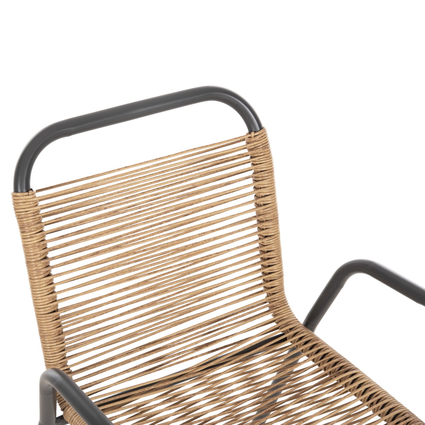 OUTDOOR DINING SET 5PCS AVRIL HM10956.02 GREY METAL--P.E.RATTAN IN NATURAL