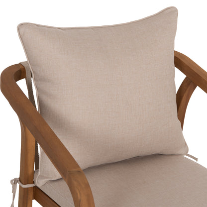 OUTDOOR DINING SET 5PCS KROLL HM10981 ACACIA WOOD IN NATURAL--CUSHIONS IN BEIGE