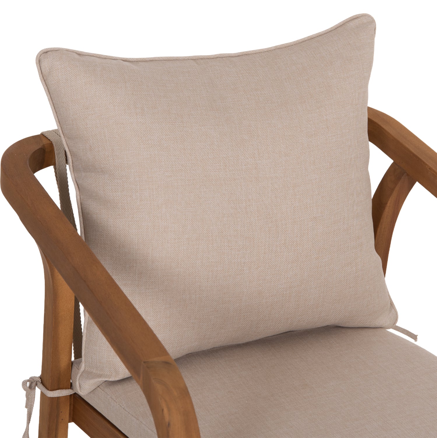 OUTDOOR DINING SET 5PCS DEBBIE HM10991 ACACIA WOOD IN NATURAL-CUSHIONS IN BEIGE
