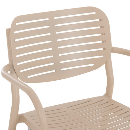 OUTDOOR DINING SET 5PCS HILLIARD HM10998.04 CHAMPAGNE COLORED ALUMINUM-POLYWOOD